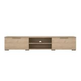 Mobile Porta tv Marrone Rovere 2 Cassetti un Ripiano 173x40x33h cm, 4 Vani - Ammiro