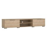 Mobile Porta tv Marrone Rovere 2 Cassetti un Ripiano 173x40x33h cm, 4 Vani - Ammiro