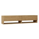 Mobile Porta tv Marrone Rovere 2 Ripiani 2 Ante 141x30x31h cm, 4 Vani - Olmi