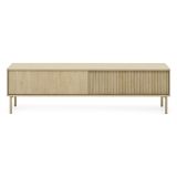 Mobile Porta tv Marrone Rovere 2 Ripiani 2 Ante 187x40x52h cm, Ante Effetto Rigato - Kamikaza