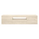 Mobile Porta tv Marrone Rovere 2 Ripiani 3 Ante 42x200x48h cm, 4 Vani - Burley