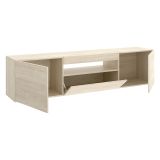 Mobile Porta tv Marrone Rovere 2 Ripiani 3 Ante 42x200x48h cm, 4 Vani - Burley