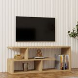 Mobile Porta tv Marrone Rovere 2 Ripiani 4 Vani 100x30x40h cm, Peso Supportato 40 kg - Foglizzo