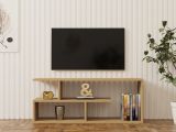 Mobile Porta tv Marrone Rovere 2 Ripiani 4 Vani 100x30x40h cm, Peso Supportato 40 kg - Foglizzo