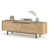Mobile Porta tv Marrone Rovere 2 Vani 2 Ante 160x36x45h cm, Apertura a Ribalta - Palmi