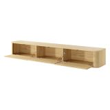 Mobile Porta tv Marrone Rovere 3 Cassetti un Ripiano 200x34x28h cm, 3 Vani - Kahate