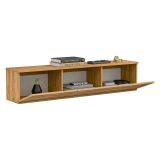 Mobile Porta tv Marrone Rovere 3 Vani 3 Ante 160x32x35h cm, Apertura a Ribalta - Surrigone
