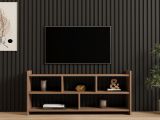 Mobile Porta tv Marrone Rovere 5 Ripiani 5 Vani 118x28x55h cm, Peso Supportato 40 kg - Loreglia