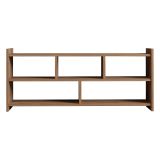Mobile Porta tv Marrone Rovere 5 Ripiani 5 Vani 118x28x55h cm, Peso Supportato 40 kg - Loreglia