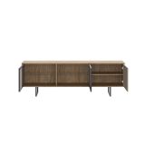 Mobile Porta tv Marrone Rovere Beige Cassetti 3 Ripiani 185x40x60h cm, 3 Ante - Serrata