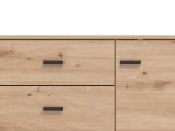 Mobile Porta tv Marrone Rovere Nodi Nero 2 Cassetti un Ripiano 157x40x52h cm, Apertura Battente, Scorrevole - Caivano