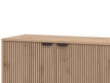 Mobile Porta tv Marrone Rovere Nodi Nero un Cassetto 2 Ripiani 150.5x40x54.5h cm, 2 Ante - Preone