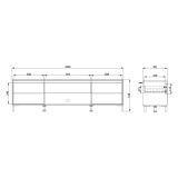 Mobile Porta tv Marrone Rovere Nodi Nero un Cassetto un Ripiano 183x40x52h cm, 2 Ante - Celico