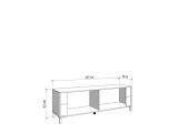 Mobile Porta tv Marrone Rovere Nodi Nero un Ripiano 2 Ante 157x40x52h cm, 2 Vani - Nazzaro