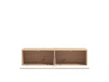 Mobile Porta tv Marrone Rovere Nodi un Ripiano 2 Ante 128x41.5x32h cm, Anta Effetto Rigato - Colico