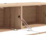 Mobile Porta tv Marrone Rovere Nodi un Ripiano 2 Ante 128x41.5x32h cm, Anta Effetto Rigato - Colico