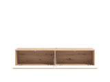 Mobile Porta tv Marrone Rovere Nodi un Ripiano 2 Ante 154x41.5x32h cm, Anta Effetto Rigato - Cedrasco