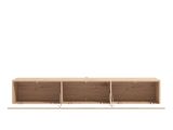Mobile Porta tv Marrone Rovere Nodi un Ripiano 3 Ante 192x41.5x32h cm, Anta Effetto Rigato - Melazzo