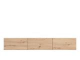 Mobile Porta tv Marrone Rovere Nodi un Ripiano 3 Ante 192x41.5x32h cm, Anta Effetto Rigato - Melazzo
