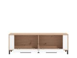 Mobile Porta tv Marrone Rovere Nodi un Ripiano Apertura a Ribalta 157x40x52h cm, 2 Ante - Nazzaro
