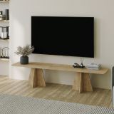 Mobile Porta tv Marrone Rovere Peso Supportato 40 kg Installazione a Terra 180x42x40h cm, Sfumatura Colore Struttura Rovere - Cairano