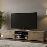 Mobile Porta tv Marrone Rovere Scuro 2 Cassetti un Ripiano 173x40x33h cm, 4 Vani - Ammiro