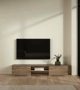 Mobile Porta tv Marrone Rovere Scuro 2 Cassetti un Ripiano 173x40x33h cm, 4 Vani - Ammiro