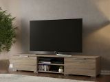 Mobile Porta tv Marrone Rovere Scuro 2 Cassetti un Ripiano 173x40x33h cm, 4 Vani - Ammiro