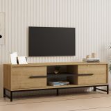 Mobile Porta tv Marrone Rovere un Ripiano 2 Ante 160x40x50h cm, 4 Vani - Cinaglio