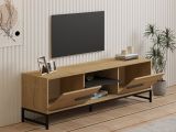 Mobile Porta tv Marrone Rovere un Ripiano 2 Ante 160x40x50h cm, 4 Vani - Cinaglio