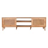 Mobile Porta tv Marrone Rovere un Ripiano Apertura a Ribalta 180x41x55h cm, 2 Ante - Grassano