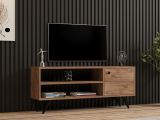 Mobile Porta tv Marrone Rovere un Ripiano Un'anta 120x29x50h cm, 3 Vani - Spinola