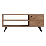 Mobile Porta tv Marrone Rovere un Ripiano Un'anta 120x29x50h cm, 3 Vani - Spinola