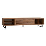 Mobile Porta tv Marrone Rovere un Ripiano Un'anta 160x40x35h cm, 5 Vani - Sovico