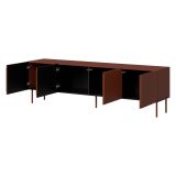 Mobile Porta tv Marrone Terracotta un Ripiano 2 Ante 200x42x60h cm, 4 Vani - Mornago