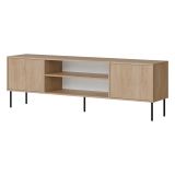Mobile Porta tv Marrone un Ripiano 2 Ante 180x40x60h cm, con Piedini in Metallo - Rainerio