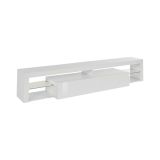 Mobile porta TV Meti, 200x40h35 cm, Bianco lucido