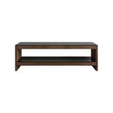 Mobile porta TV Mirabel, Supporto per televisione da salotto, Credenza bassa da soggiorno, Base porta TV, 140x40h45 cm, Noce