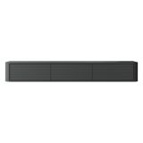 Mobile Porta tv Nero 3 Cassetti un Ripiano 200x34x28h cm, 3 Vani - Kahate