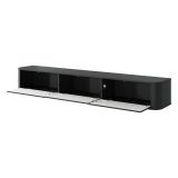 Mobile Porta tv Nero 3 Cassetti un Ripiano 200x34x28h cm, 3 Vani - Kahate