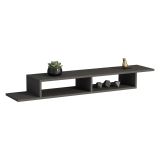 Mobile Porta tv Nero Antracite 2 Vani Peso Supportato 40 kg 120x30x18h cm, Installazione Sospeso - Ivrea