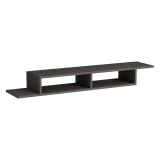 Mobile Porta tv Nero Antracite 2 Vani Peso Supportato 40 kg 120x30x18h cm, Installazione Sospeso - Ivrea