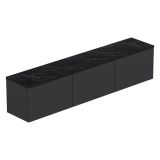 Mobile Porta tv Nero Antracite 3 Vani 3 Ante 160x32x35h cm, Apertura a Ribalta - Surrigone