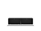 Mobile Porta tv Nero Nero Antracite un Ripiano 2 Ante 128x42x32h cm, 2 Vani - Vetto