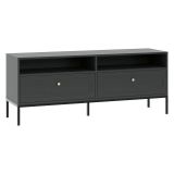 Mobile Porta tv Nero oro 2 Cassetti 3 Ripiani 150x40x60h cm, con Piedini - Limanesi