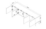 Mobile Porta tv Nero un Ripiano 150.5x42x60h cm, Cassetti - Termoli