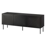 Mobile Porta tv Nero un Ripiano 150.5x42x60h cm, Cassetti - Termoli