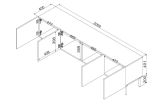 Mobile Porta tv Nero un Ripiano 200.5x42x60h cm, Cassetti - Ronca
