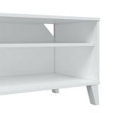 Mobile porta TV Ocosta, Credenza da soggiorno, Armadio basso per TV, Base parete attrezzata, 135x40 h50 cm, Bianco