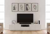 Mobile porta TV Paul, Credenza bassa da soggiorno, Base porta TV, 100% Made in Italy, cm 220x43h46, Bianco lucido, con luce LED